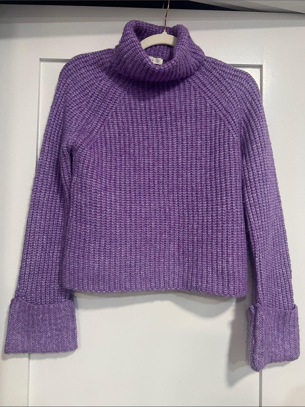 Ultra Flirt Lavender Purple Chunky Turtleneck Sweater